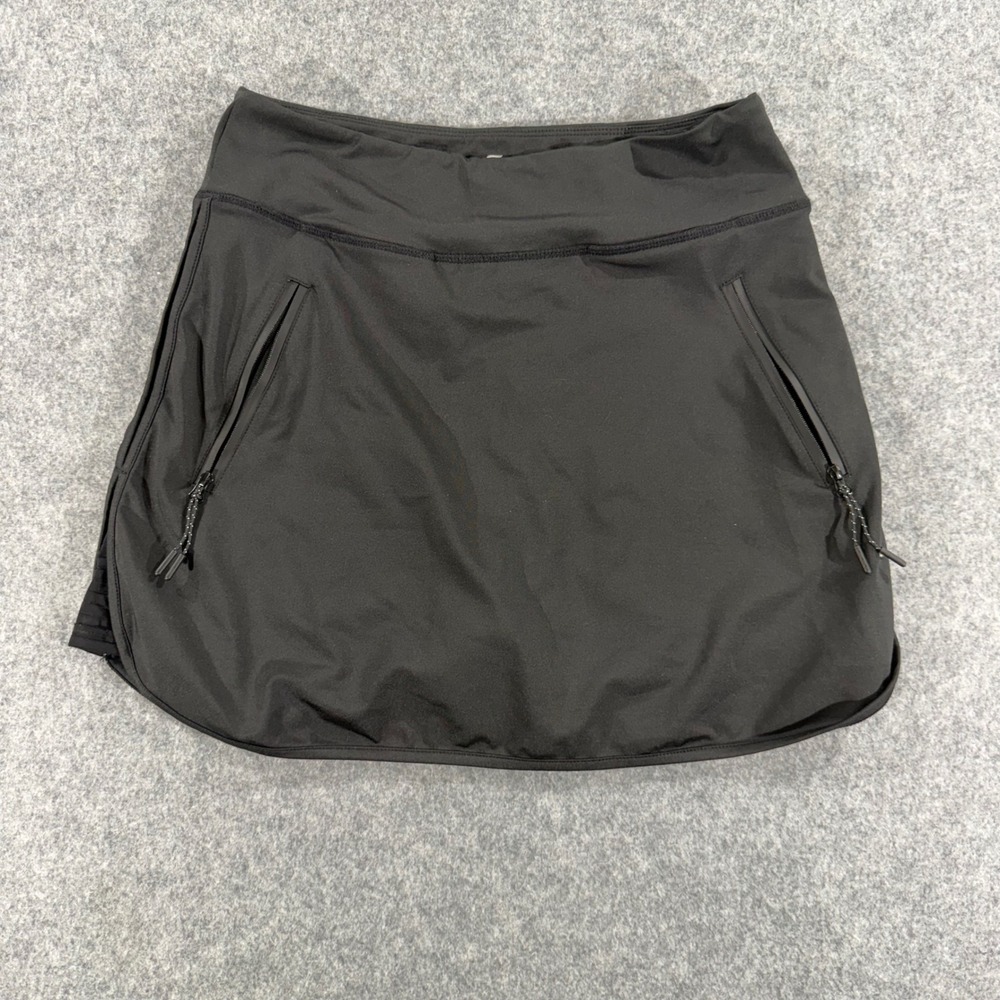 Jack Smith Womens Black Athletic Skort Tennis Golf Skirt Size S Zipper Pockets